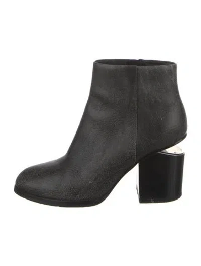 Pre-owned Alexander Wang Leather Boots In Black