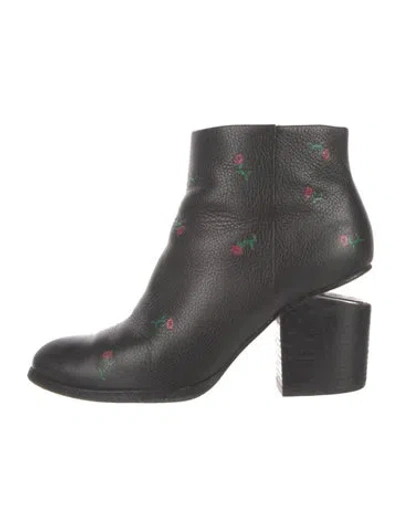Pre-owned Alexander Wang Leather Boots In Black