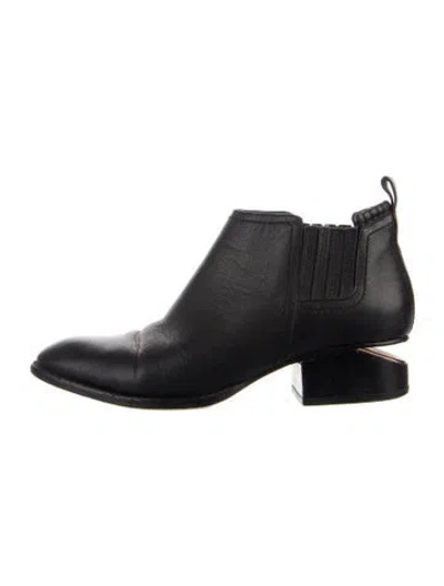 Pre-owned Alexander Wang Leather Boots In Black