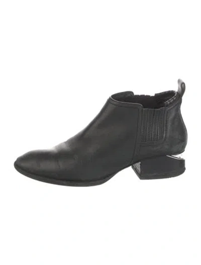 Pre-owned Alexander Wang Leather Boots In Black