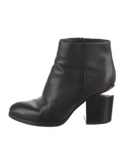 Pre-owned Alexander Wang Leather Boots In Black