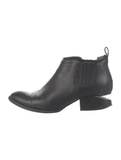 Pre-owned Alexander Wang Leather Boots In Black