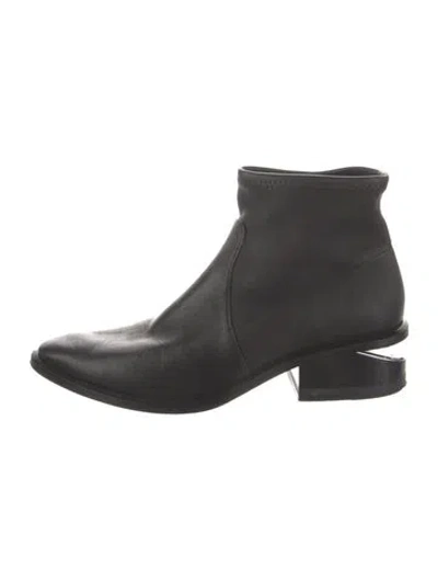 Pre-owned Alexander Wang Leather Boots In Black