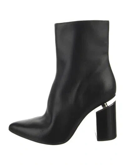 Pre-owned Alexander Wang Leather Boots In Black