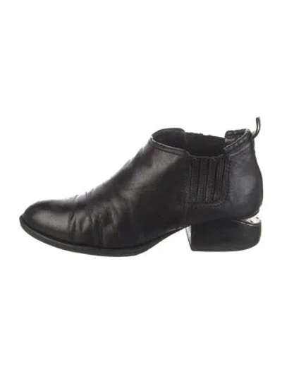 Pre-owned Alexander Wang Leather Boots In Black