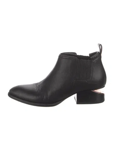 Pre-owned Alexander Wang Leather Boots In Black