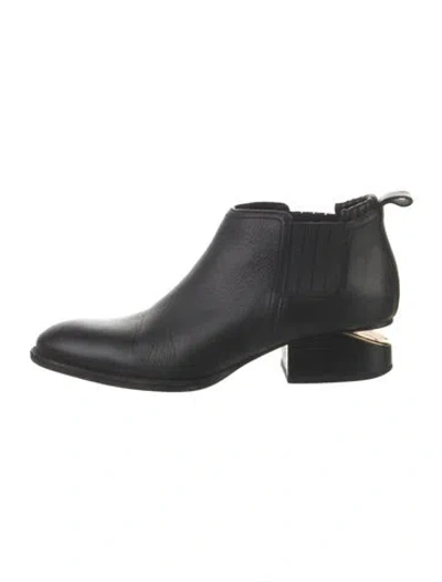 Pre-owned Alexander Wang Leather Boots In Black