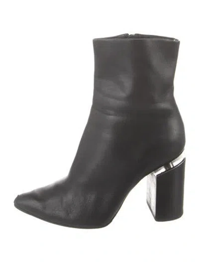 Pre-owned Alexander Wang Leather Boots In Black