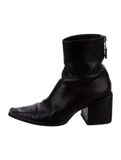 Pre-owned Alexander Wang Leather Boots In Black