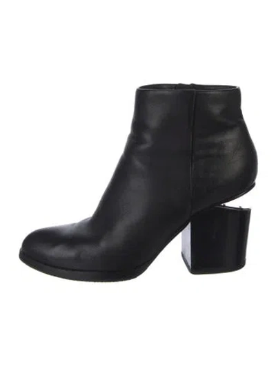 Pre-owned Alexander Wang Leather Boots In Black