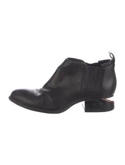 Pre-owned Alexander Wang Leather Boots In Black