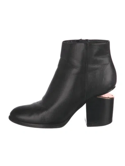 Pre-owned Alexander Wang Leather Boots In Black