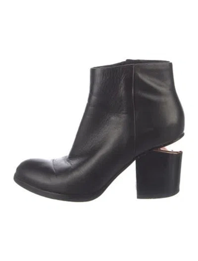 Pre-owned Alexander Wang Leather Boots In Black