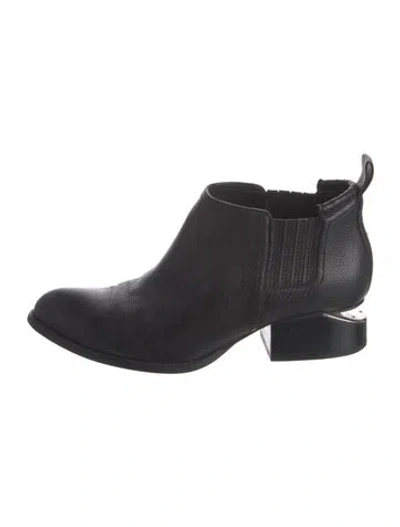 Pre-owned Alexander Wang Leather Boots In Black