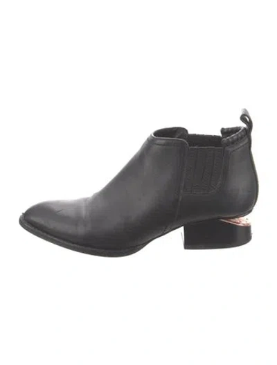 Pre-owned Alexander Wang Leather Boots In Black