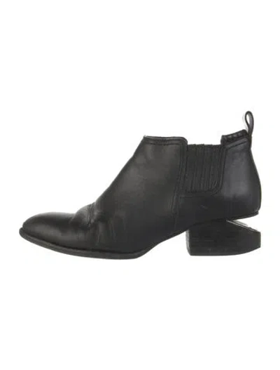 Pre-owned Alexander Wang Leather Boots In Black