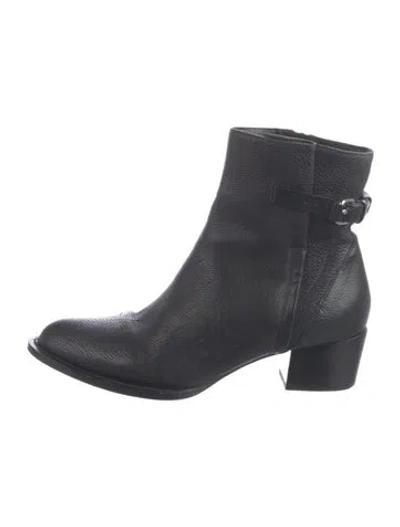 Pre-owned Alexander Wang Leather Boots In Black