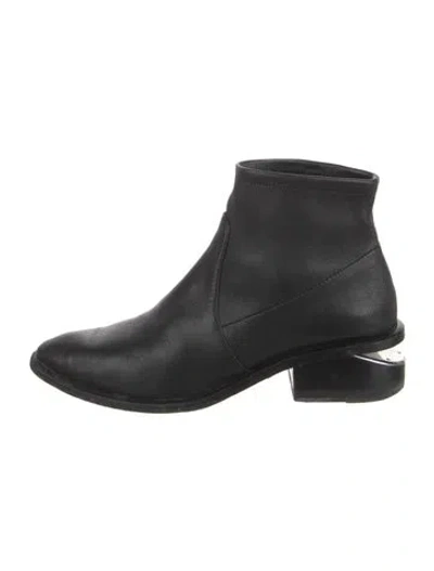 Pre-owned Alexander Wang Leather Boots In Black