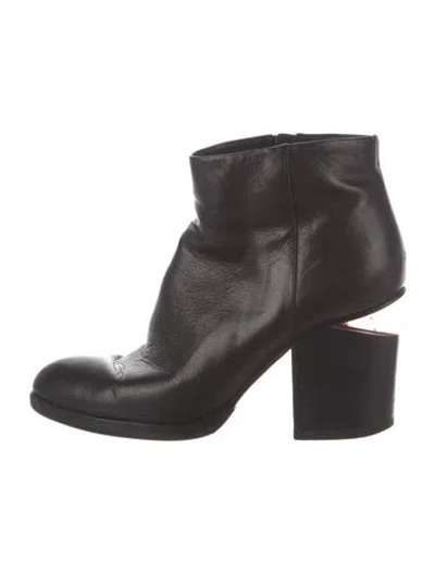 Pre-owned Alexander Wang Leather Boots In Black