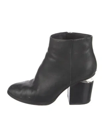 Pre-owned Alexander Wang Leather Boots In Black