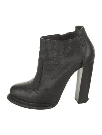 Pre-owned Alexander Wang Leather Boots In Black