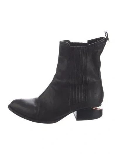 Pre-owned Alexander Wang Leather Boots In Black