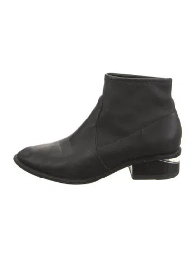 Pre-owned Alexander Wang Leather Boots In Black