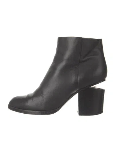 Pre-owned Alexander Wang Leather Boots In Black