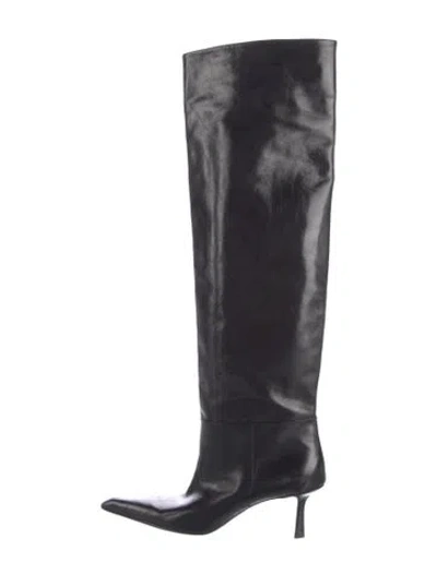 Pre-owned Alexander Wang Leather Boots In Black