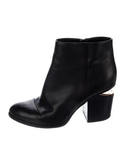 Pre-owned Alexander Wang Leather Boots In Black