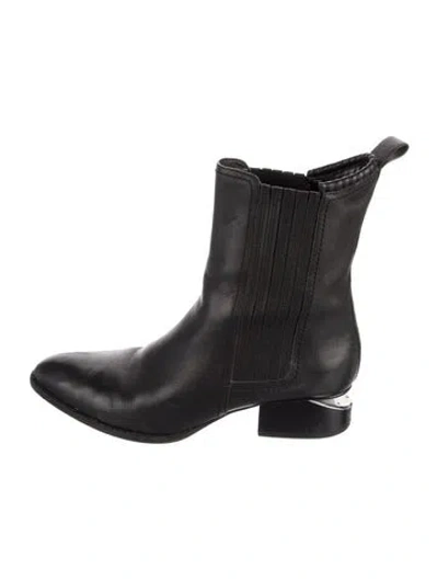 Pre-owned Alexander Wang Leather Boots In Black
