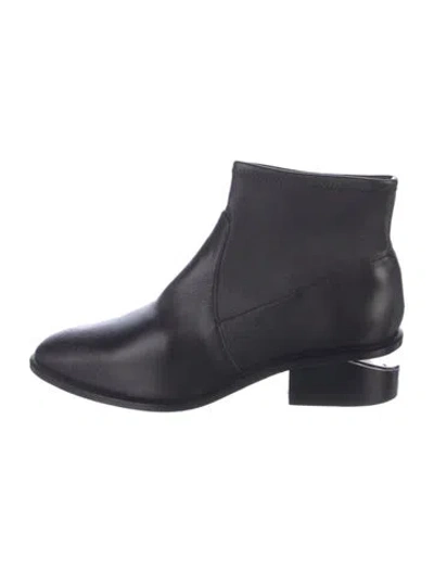 Pre-owned Alexander Wang Leather Boots In Black