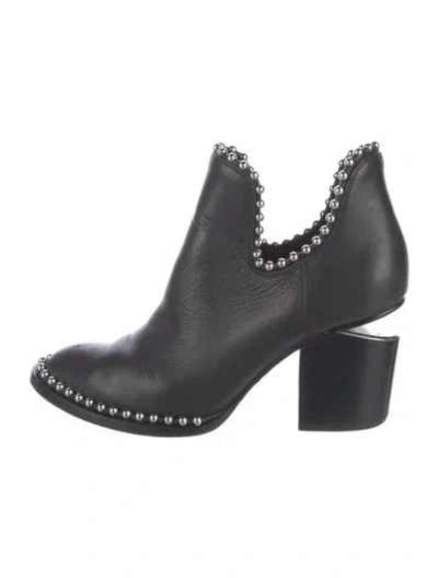 Pre-owned Alexander Wang Leather Boots In Black
