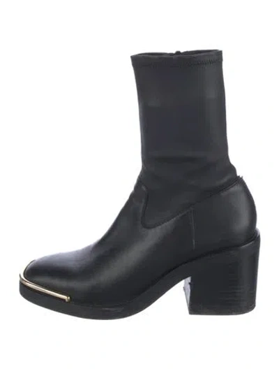 Pre-owned Alexander Wang Leather Boots In Black
