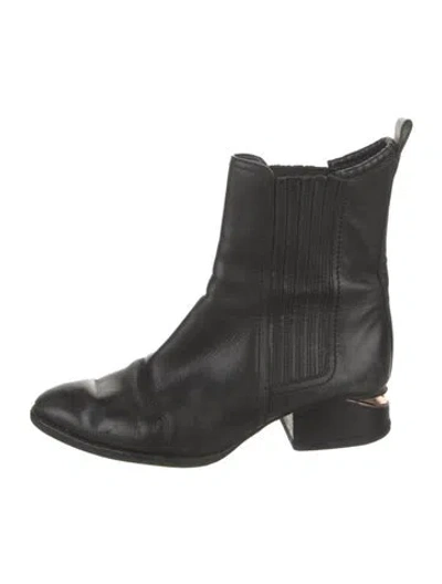 Pre-owned Alexander Wang Leather Boots In Black
