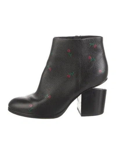 Pre-owned Alexander Wang Leather Boots In Black