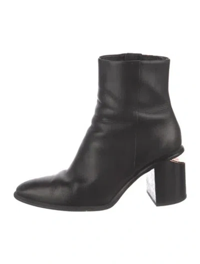 Pre-owned Alexander Wang Leather Boots In Black
