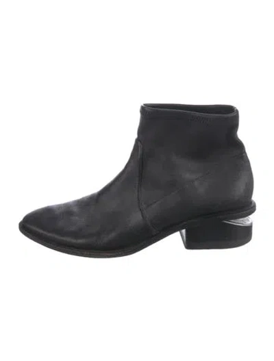 Pre-owned Alexander Wang Leather Boots In Black