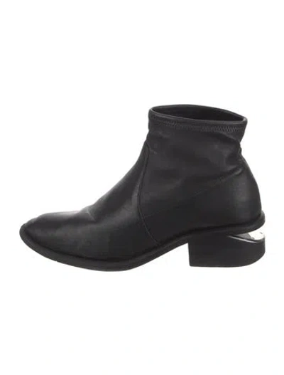 Pre-owned Alexander Wang Leather Boots In Black