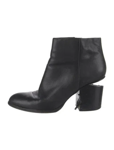 Pre-owned Alexander Wang Leather Boots In Black