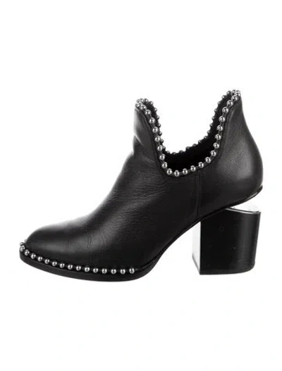 Pre-owned Alexander Wang Leather Boots In Black