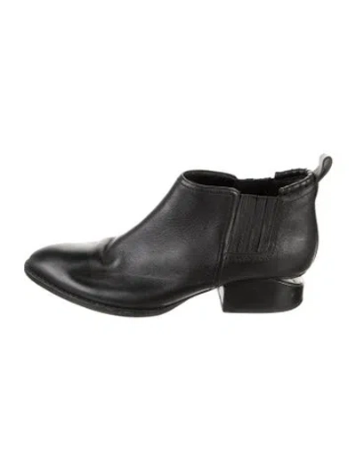 Pre-owned Alexander Wang Leather Boots In Black