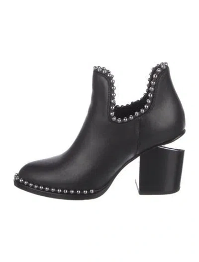 Pre-owned Alexander Wang Leather Boots In Black