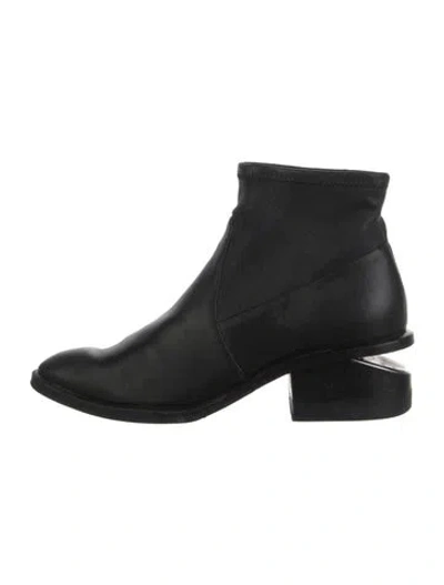 Pre-owned Alexander Wang Leather Boots In Black
