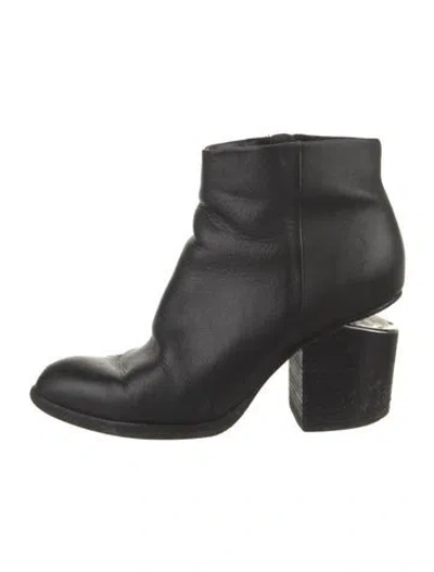 Pre-owned Alexander Wang Leather Boots In Black