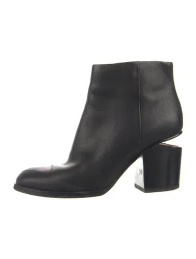 Pre-owned Alexander Wang Leather Boots In Black