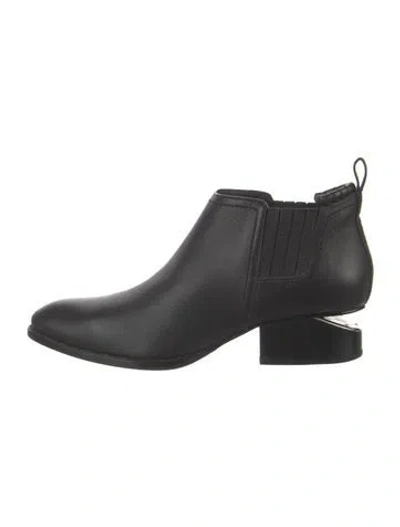 Pre-owned Alexander Wang Leather Boots In Black