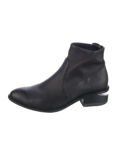 Pre-owned Alexander Wang Leather Boots In Black