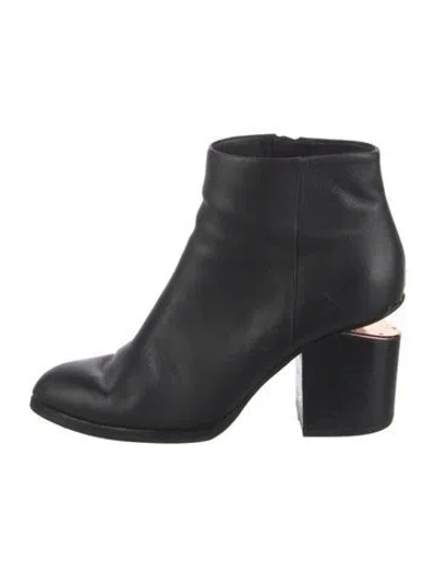 Pre-owned Alexander Wang Leather Boots In Black