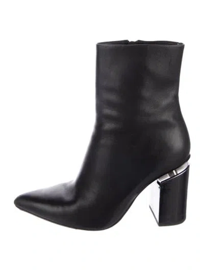 Pre-owned Alexander Wang Leather Boots In Black